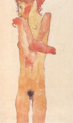 Egon Schiele Nude Girl with Folded Arms (mk12)